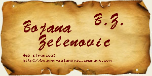Bojana Zelenović vizit kartica